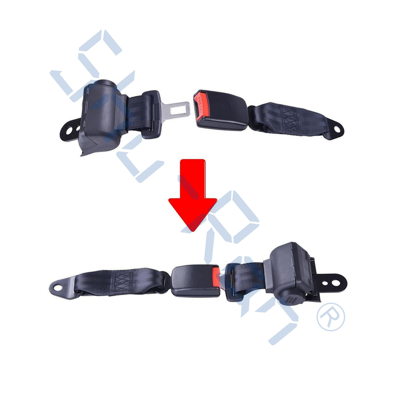 Universal retrátil preto do passageiro de Kit Club Car EZGO Yamaha 4 do cinto de segurança do carrinho de golfe