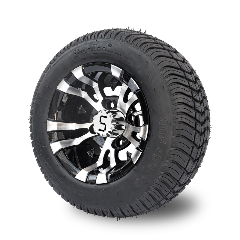 Roda do carrinho de golfe de 10 polegadas e parafuso do offset 4x4 de 205/50-10 DOT Street Tire Combo -25 (101.6mm)