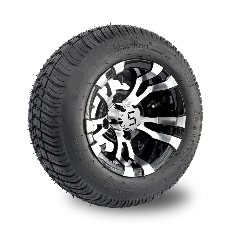 Roda do carrinho de golfe de 10 polegadas e parafuso do offset 4x4 de 205/50-10 DOT Street Tire Combo -25 (101.6mm)