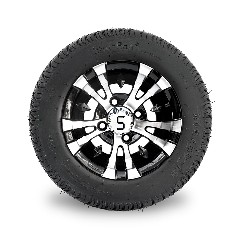 Roda do carrinho de golfe de 10 polegadas e parafuso do offset 4x4 de 205/50-10 DOT Street Tire Combo -25 (101.6mm)