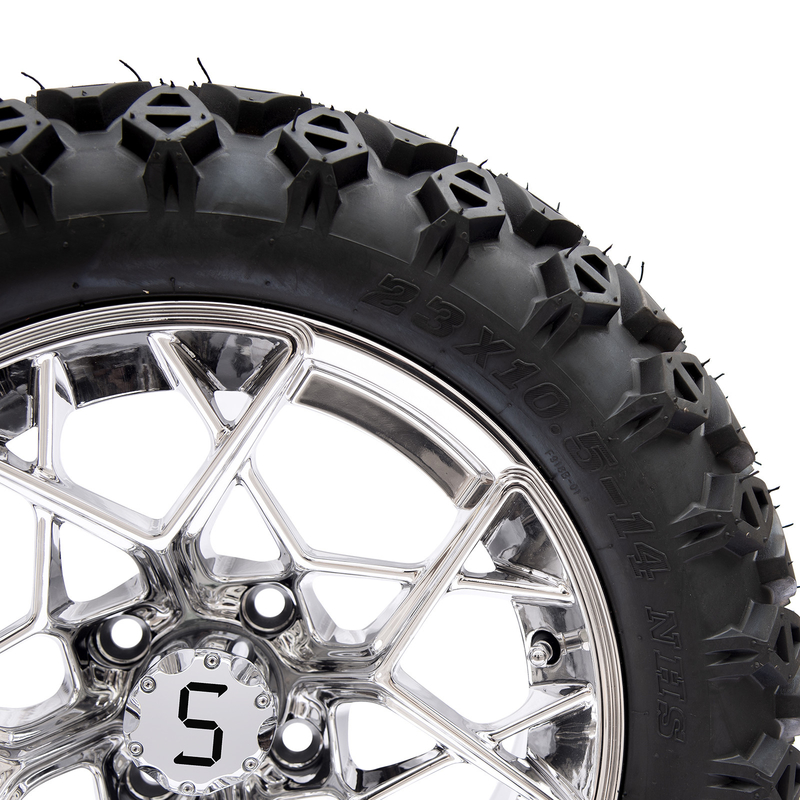 Shu-Ran Golf Cart Warrior 23x10.5-14 Carrinho de Golfe Todos os pneus de terreno e 14 polegadas