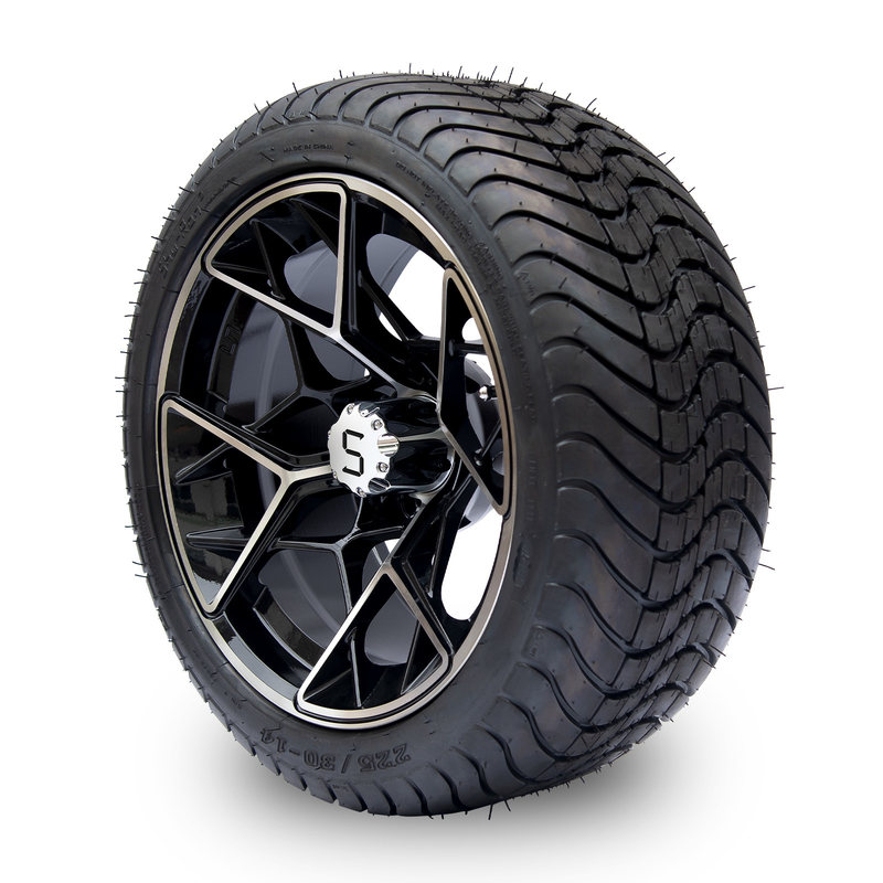 Shu-Ran rodas de carrinho de golfe e pneus 225/30-14 13 kg DOT aprovado