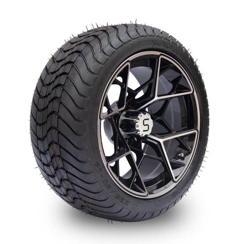 Shu-Ran rodas de carrinho de golfe e pneus 225/30-14 13 kg DOT aprovado