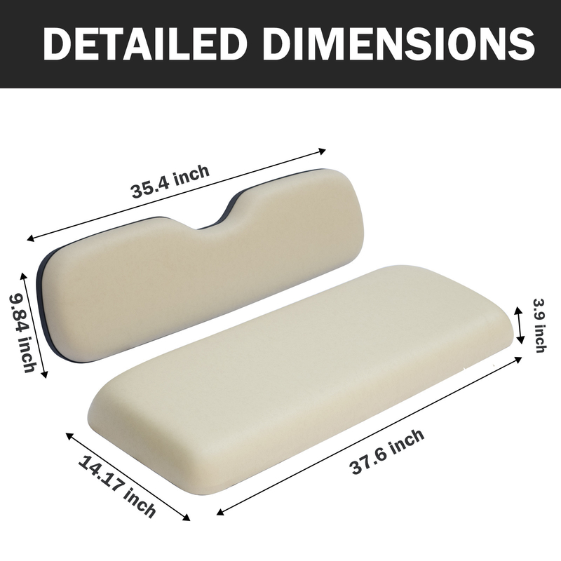 Carrinho de golfe Buff Universal Cushions de substituição do banco traseiro Material PU para carro do clube