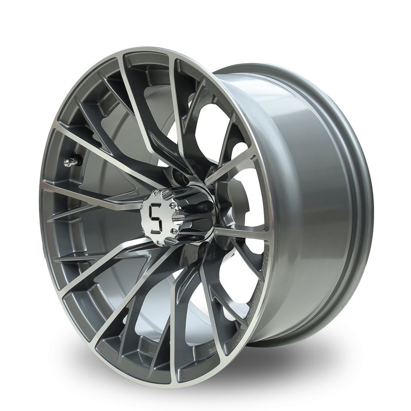 Nova chegada 14 polegadas rodas de carrinho de golfe Machined / Gunmetal ET-25 suporte personalizado