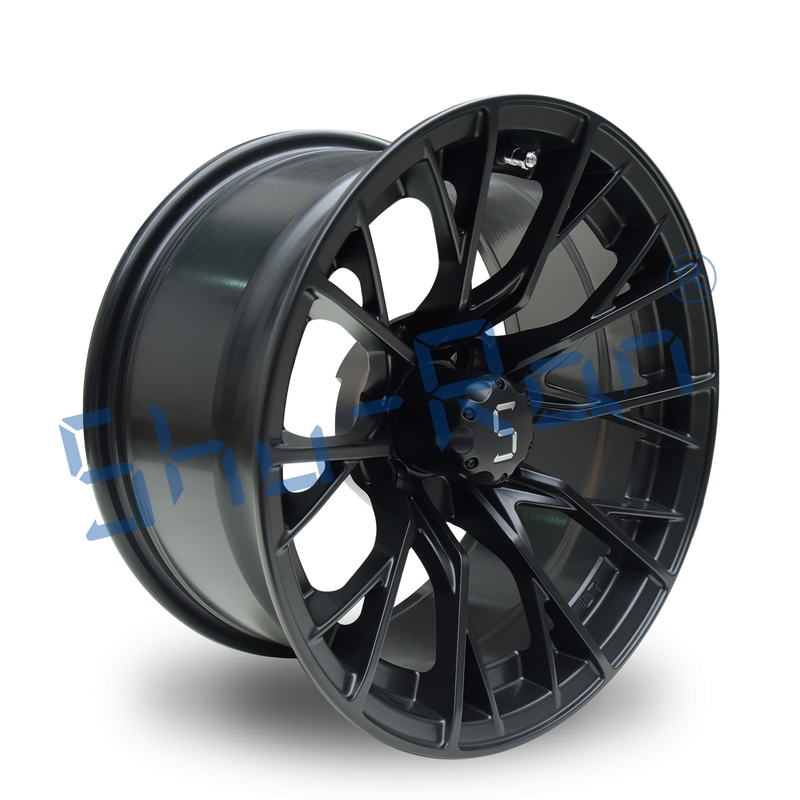 Shuran Nova 14' 'Rims Matte Negro Alumínio Carrinho de Golfe Roda 14x7 Universal 4 Bolt Padrão