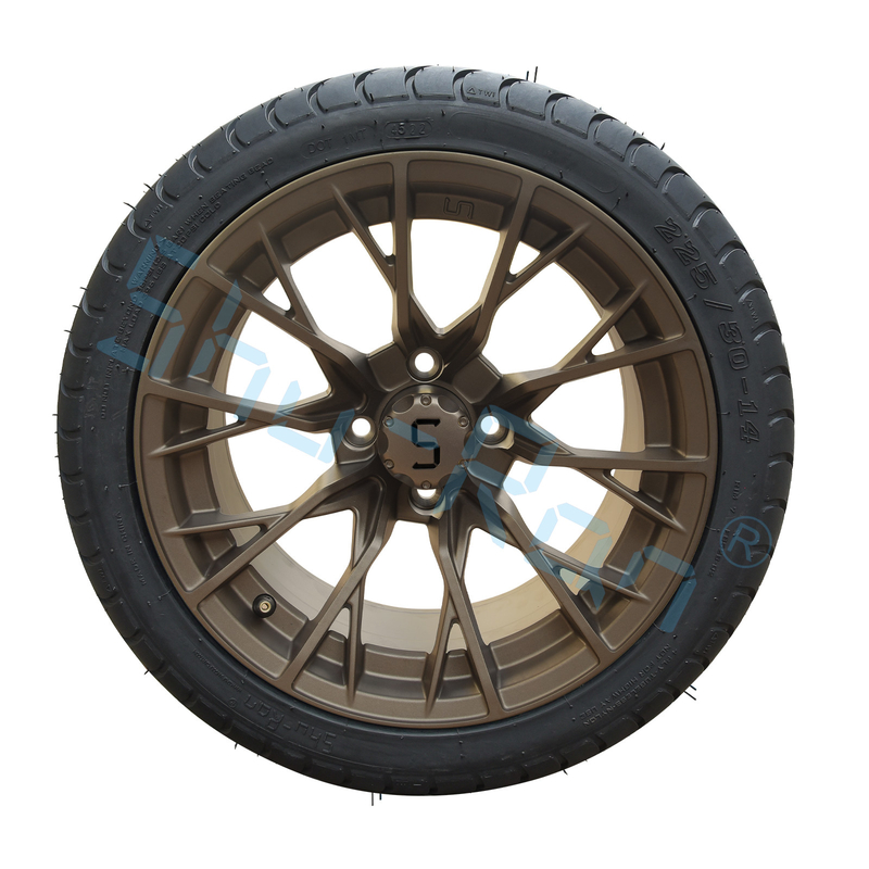 Rodas de bronze personalizadas de 14 ', 225/30-14 Street DOT Approvado Tries For Golf Cart ATV