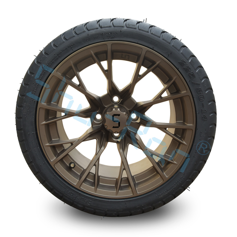 Rodas de bronze personalizadas de 14 ', 225/30-14 Street DOT Approvado Tries For Golf Cart ATV