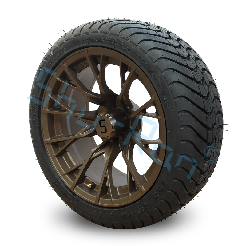 Rodas de bronze personalizadas de 14 ', 225/30-14 Street DOT Approvado Tries For Golf Cart ATV