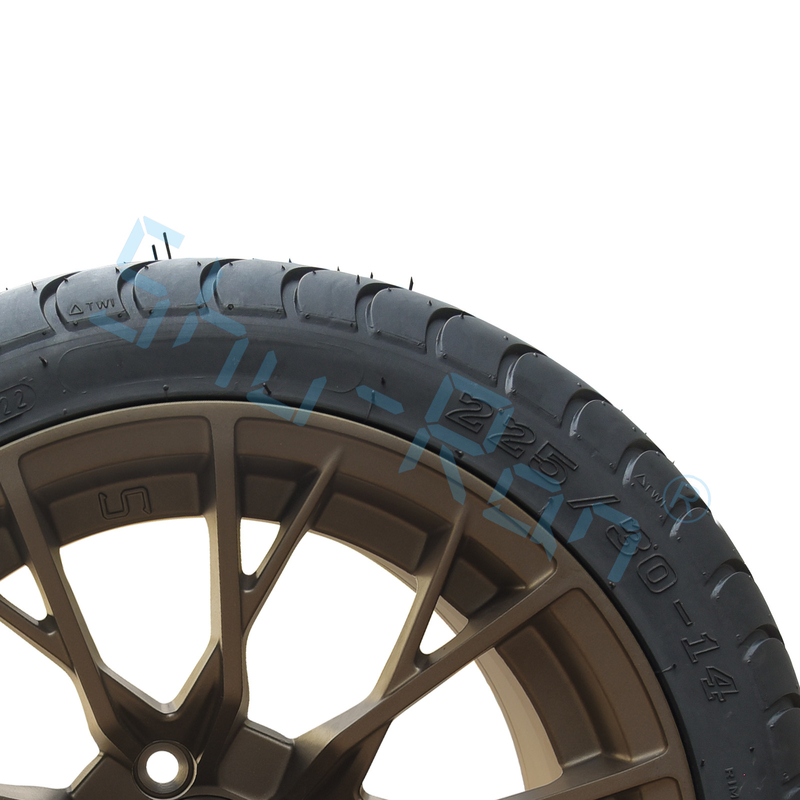 Rodas de bronze personalizadas de 14 ', 225/30-14 Street DOT Approvado Tries For Golf Cart ATV