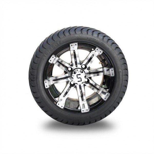 Carrinho de golfe roda da liga de alumínio de 12 polegadas com 215/35-12 DOT Street Tire