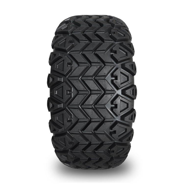 Carrinho de golfe rodas pretas lustrosas de 14 polegadas e 22x10-14 DOT Tires com as porcas do tampão e do talão do centro