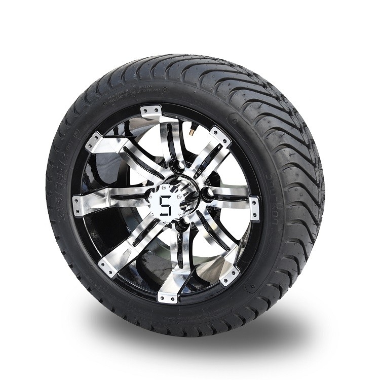 Carrinho de golfe roda da liga de alumínio de 12 polegadas com 215/35-12 DOT Street Tire