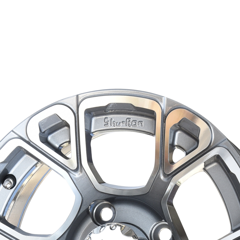 Carrinho de golfe 12 polegadas feitas à máquina/rodas de alumínio do Gunmetal que incluem o teste padrão do parafuso dos tampões 4x4 do centro (101.6mm)