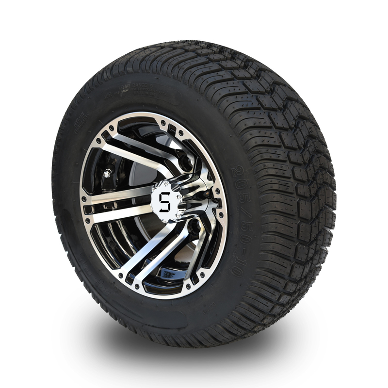 Roda do carrinho de golfe de 10 polegadas e parafuso do offset 4x4 de 205/50-10 DOT Street Tire Combo -25 (101.6mm)