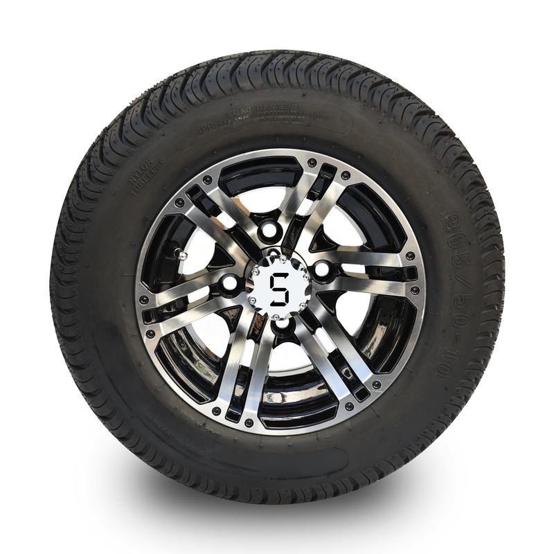 Roda do carrinho de golfe de 10 polegadas e parafuso do offset 4x4 de 205/50-10 DOT Street Tire Combo -25 (101.6mm)