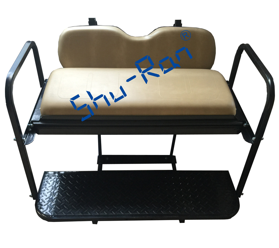 Carrinho de golfe Flip Folding Back Seat Kit traseiro de EZGO TXT - fábrica Tan Cushions