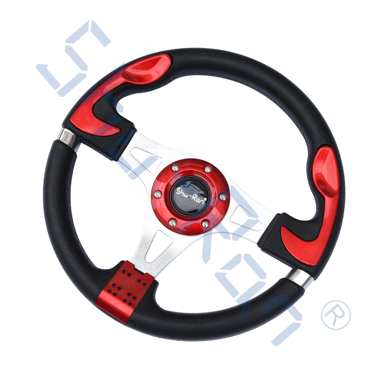 Volante feito sob encomenda vermelho do carrinho de golfe F1 para o carro do clube, o EZGO, e o Yamaha