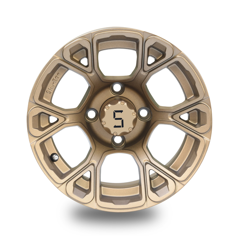 Teste padrão 101,6 PCD do bronze de 12 rodas do carrinho de golfe da polegada E do parafuso de -25mm 4x4