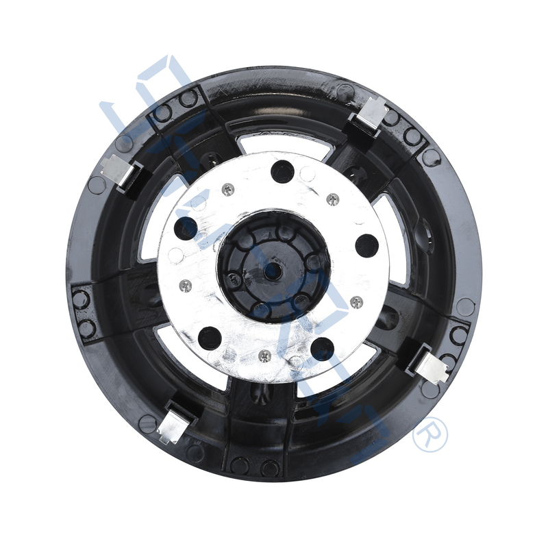 A roda universal de Chrome do preto do carrinho de golfe de 10 polegadas cobre tampões de cubo com o logotipo de S - ajuste de 4
