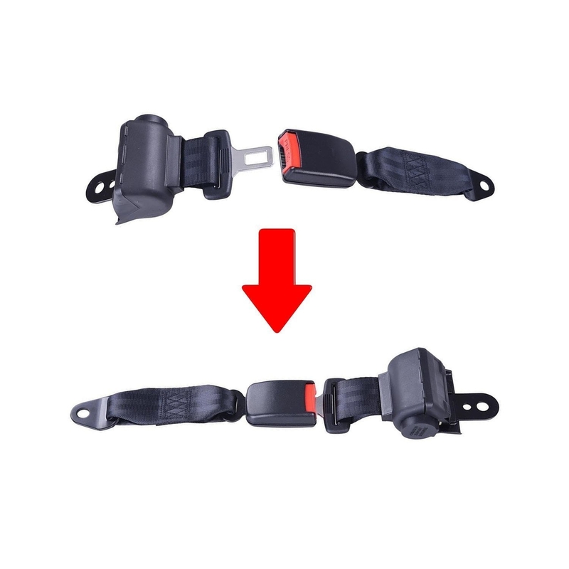 2 cintos de segurança retráteis do carrinho de golfe do universal suportam Kit Compatible com o carro do clube de EZGO Yamaha